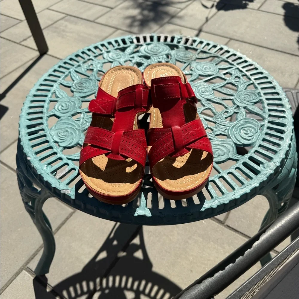 Shibever Red Women's Sandals